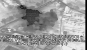 Nouvelles images des bombardements contre l'Etat islamique à Mossoul