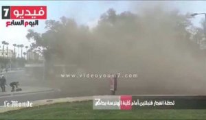 L'explosion de la deuxième bombe lors des attentats au Caire