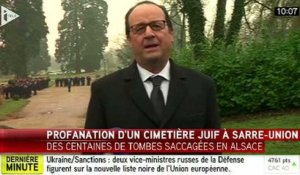 Hollande : " les actes antisémites ne peuvent pas être tolérés dans notre pays"