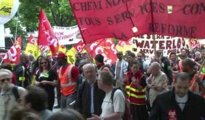 Manifestations de cheminots à Paris