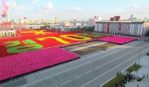 Vidéo : la Corée du Nord célèbre au garde-à-vous les 70 ans du parti unique