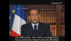 Les vœux de Nicolas Sarkozy