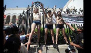 Trois Femen interpellées à Tunis après une action seins nus