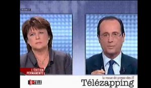 Télézapping : Martine Aubry à la recherche des "loups" de François Hollande