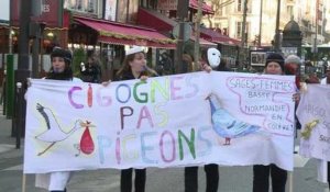Les sages-femmes en colère à Paris