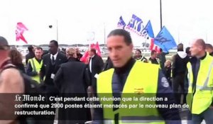 Air France : le CCE interrompu par des centaines de manifestants