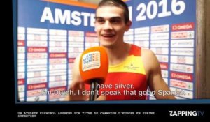 Un athlète espagnol apprend son titre de champion d'Europe du 200m en pleine interview