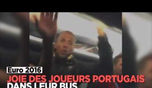 Euro 2016 : les joueurs portugais en transe dans le bus