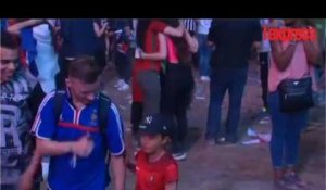 Euro 2016: un enfant portugais réconforte un supporter français
