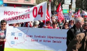 Manifestation à Digne contre le pacte de responsabilité