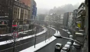 Liège: les premières neiges de 2012