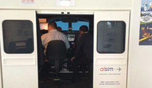 À bord d'un simulateur de vol