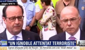 Attaque dans une église: François Hollande veut "mener la guerre" contre Daech