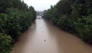 Inondations à Tournai : la N52 sous les eaux