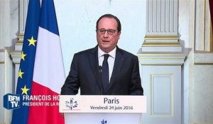 François Hollande: "Le vote des Britanniques met gravement l'Europe à l'épreuve"