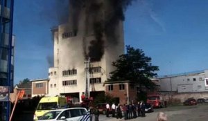 Charleroi: incendie à la tour Interbeton