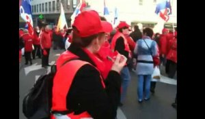 Euromanif sur la rue Royale ce 24 mars 2011