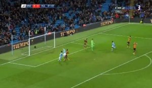 Kevin De Bruyne (Manchester City) marque son premier but face à Hull City en  Coupe de la Ligue