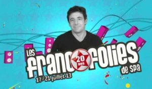 Franky présente les francofolies avec Bruel