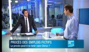 Jacques Chirac absent à l'ouverture de son procès (France24)