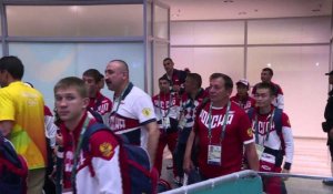 La délégation olympique russe arrive à Rio