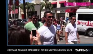 Cristiano Ronaldo repousse un fan qui le prend en photo (Vidéo)