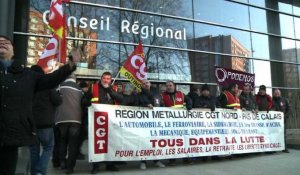 Lille: rassemblement en soutien aux ex-Goodyear condamnés