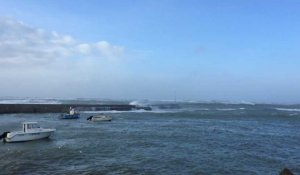 La mer déchaînée à Portivy à Quiberon