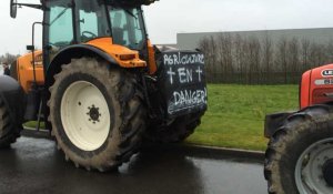 Blocage des agriculteurs à Vire