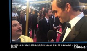Oscars 2016 : Roger Federer digère mal un shot de tequila (vidéo)