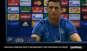 Cristiano Ronaldo énervé par une question d'un journaliste, il quitte brutalement une conférence de presse ! (Vidéo)