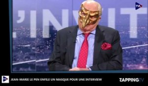 Jean-Marie Le Pen joue l'invité masqué pour une interview, la vidéo buzz ! 