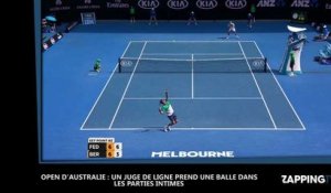 Open d'Australie : Un juge de ligne reçoit dans les parties intimes une balle lancée à 195km/h (Vidéo)