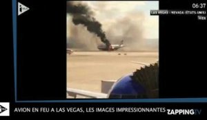 Avion en feu à Las Vegas, les images impressionnantes