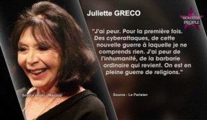Juliette Gréco terrifiée depuis les attentats de janvier, "On est en pleine guerre des religions"