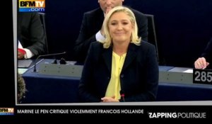 Marine Le Pen tacle violemment François Hollande, "vice-chancelier" d'Angela Merkel selon elle