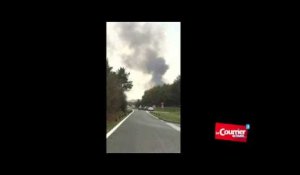 Un camion en feu explose sur l'A11 au Nord d'Angers