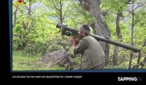 Un combattant kurde du PKK abat un hélicoptère de l'armée turque au lance-missiles (Vidéo)