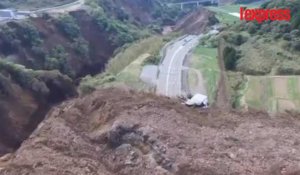 Japon: les impressionnants dégâts provoqués par le séisme filmés par un drone