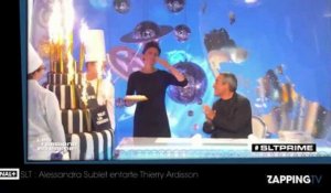 SLT : Thierry Ardisson reçoit une tarte à la crème en plein visage !