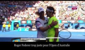 Open Australie : Federer éliminé, l'incroyable balle de match de Seppi