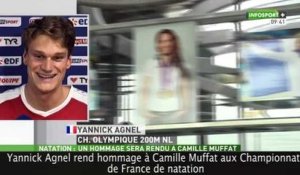 Yannick Agnel rend hommage à Camille Muffat : "Je suis sûr qu'elle veille sur nous"