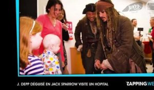 Johnny Depp visite un hopital déguisé en Jack Sparrow !