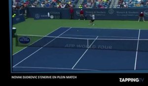 Novak Djokovic perd son sang-froid en plein match et fracasse sa raquette sur le sol
