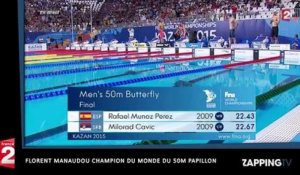 Revivez la victoire de Florent Manaudou au 50m Papillon aux Mondiaux de natation