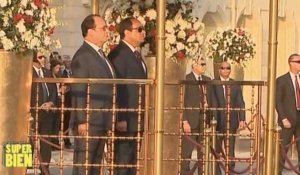 La Marseillaise ratée de l'armée égyptienne face à Hollande - ZAPPING ACTU DU 19/04/2016