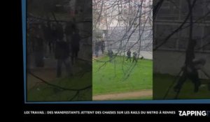 Loi Travail : Des jeunes manifestants jettent des chaises sur les rails du métro à Rennes (Vidéo)