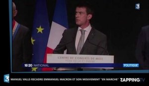 Manuel Valls recadre Emmanuel Macron et son nouveau mouvement "En marche !" (Vidéo)
