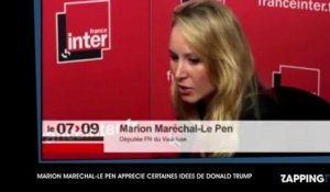 Marion Maréchal-Le Pen fan de Donald Trump, elle valide certaines de ses idées (Vidéo)