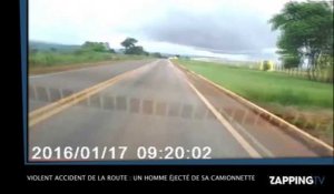 Violent accident de la route : un homme éjecté de sa camionnette, les images chocs !